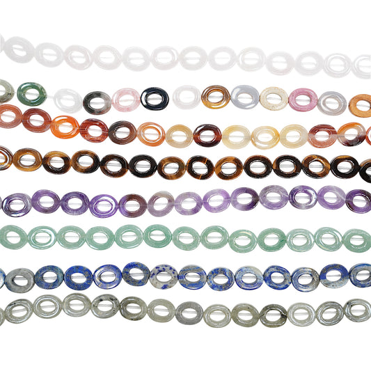 Fil ovale en pierre naturelle reference 38 — 14x10 mm (8 pierres disponible)