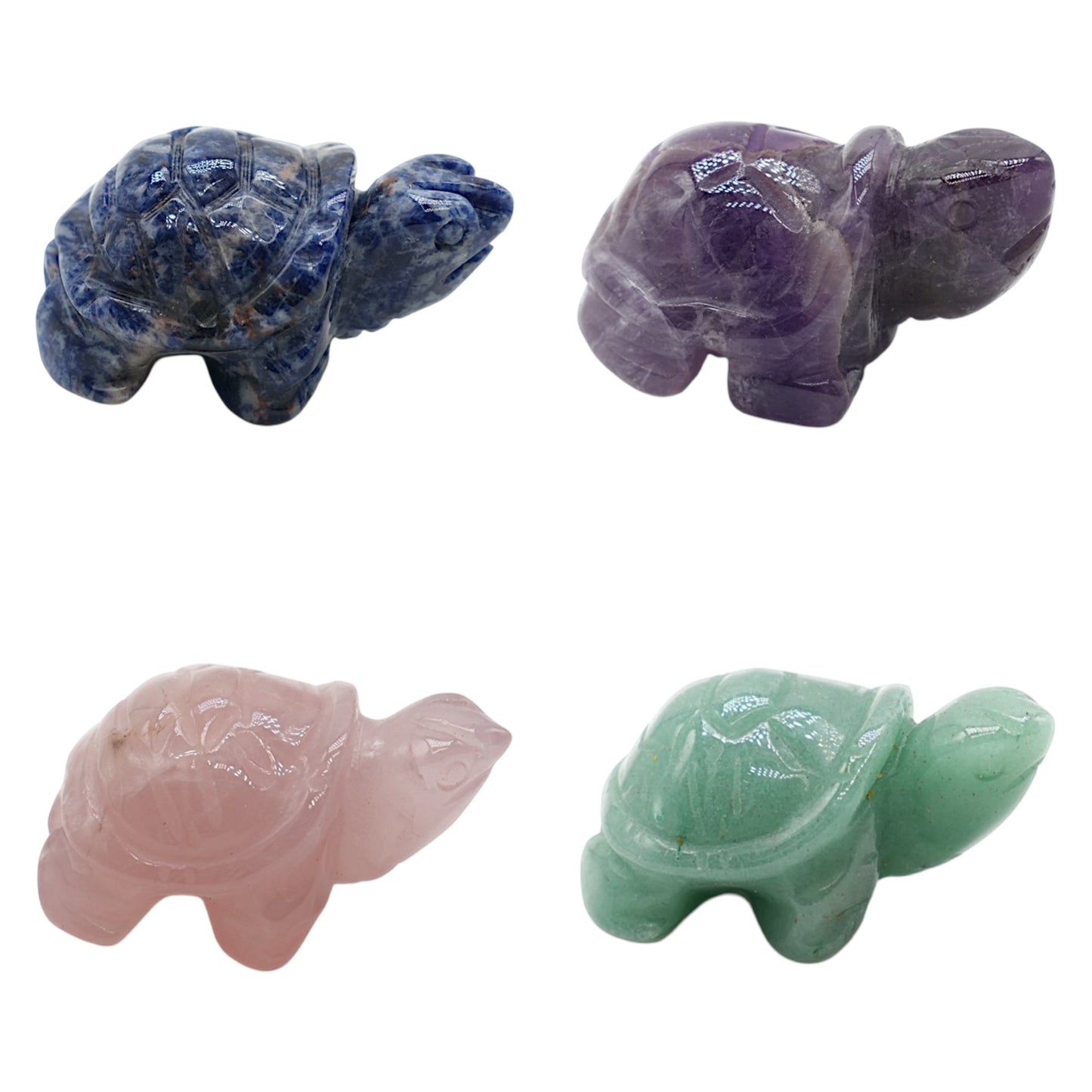 Lot de 3 Figurines de Mini Tortue AA — 4x3 cm (6 pierres disponible)