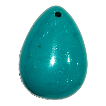 Pendentif Turquoise de Chine forme goutte percé devant