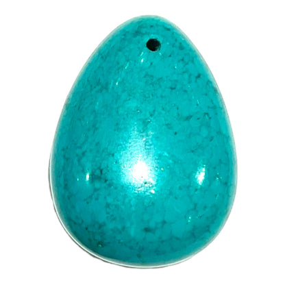 Pendentif Turquoise de Chine forme goutte percé devant