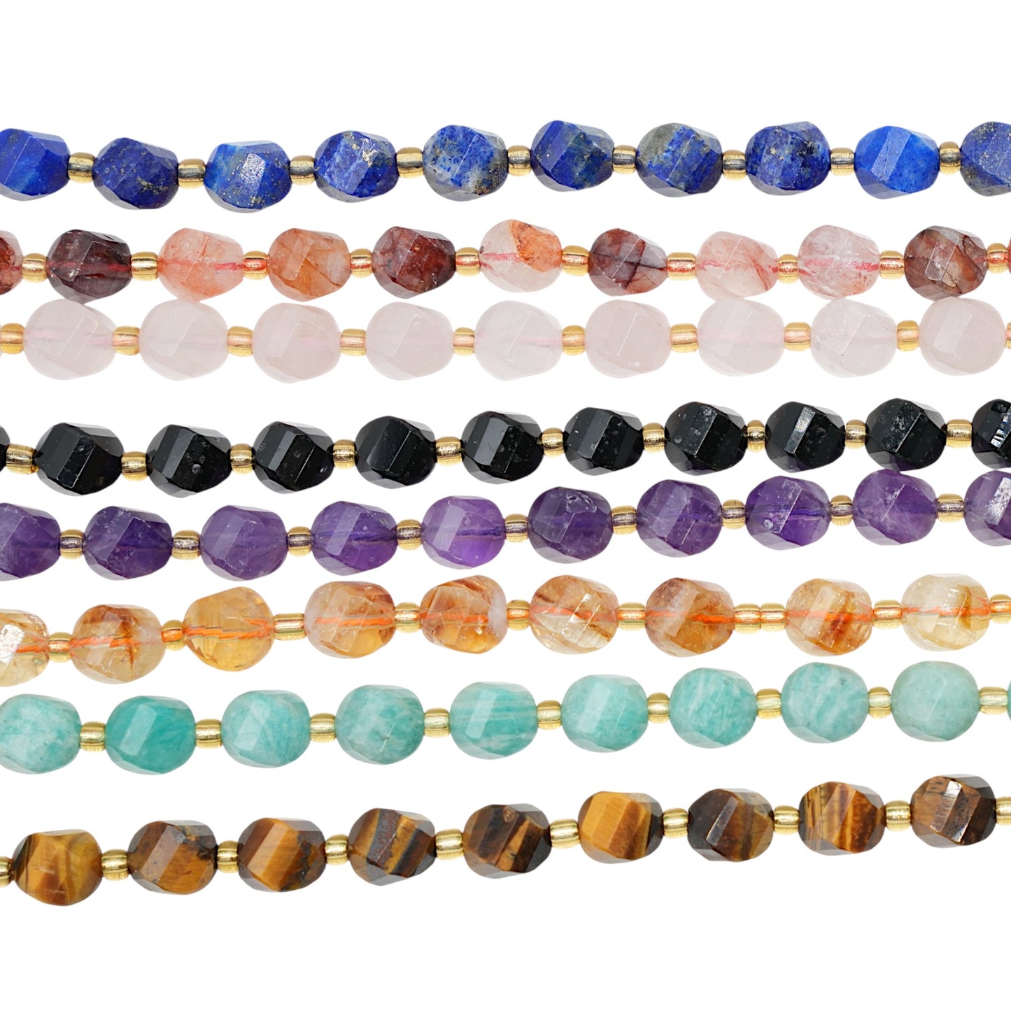 Strand of 8mm faceted ball beads (4 stones available)