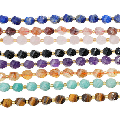 Strand of 8mm faceted ball beads (4 stones available)