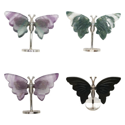 Papillon 7x4.5 cm avec support intégré (13 pierres disponibles) Restock