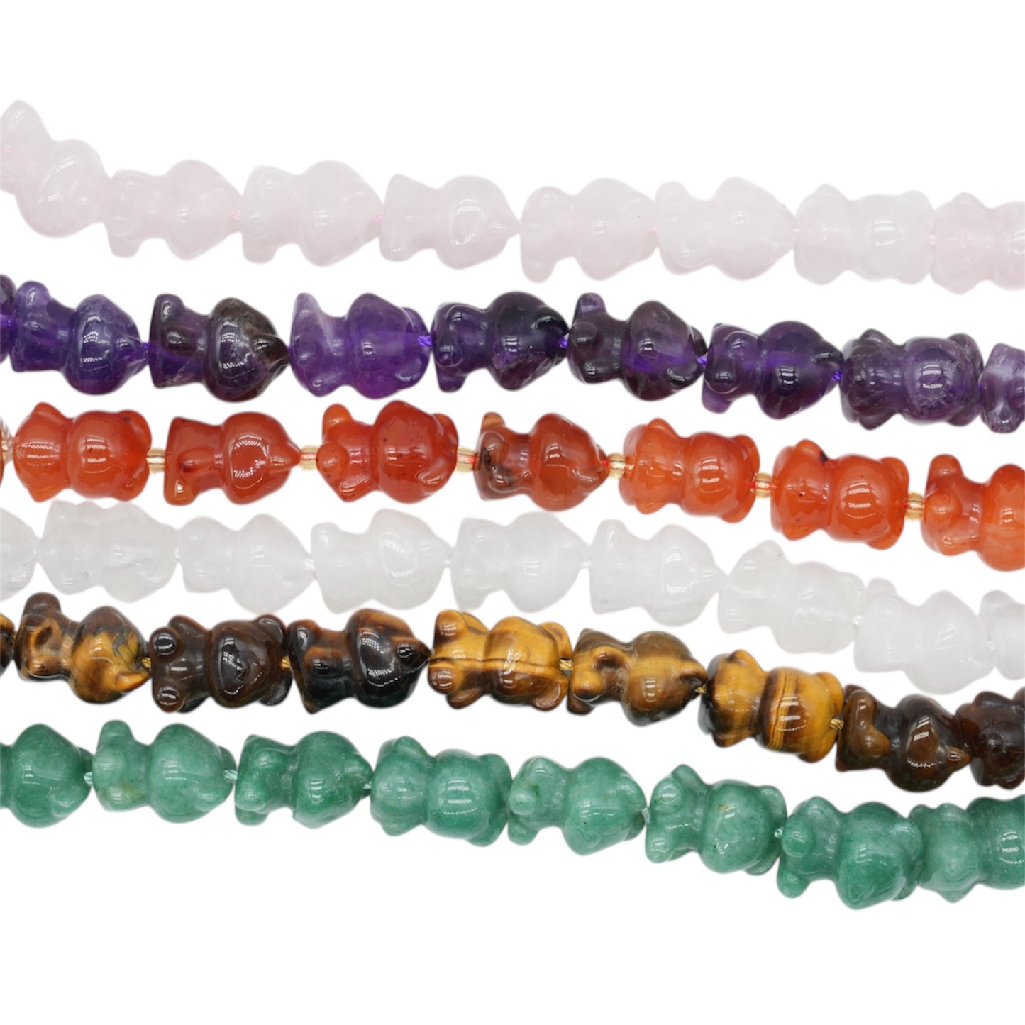 Fil d’ourson en pierre naturelle référence 67 — 15x10 mm (6 pierres disponible)