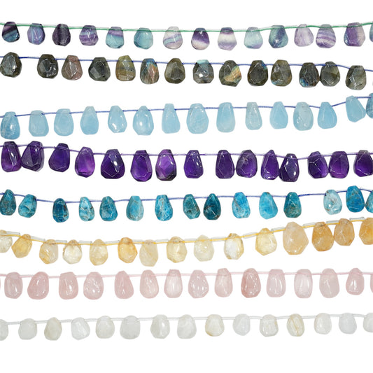 Strand of 10-12x12-12 mm natural stone beads (8 beads available)