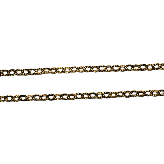 10 chaînes en acier doré inoxydable (9-0.4)D