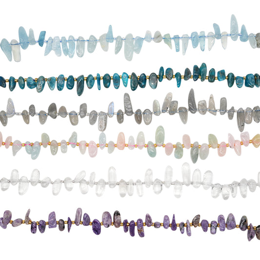 Fil de perle 8x19 mm en pierre naturelle (29 pierres disponible)