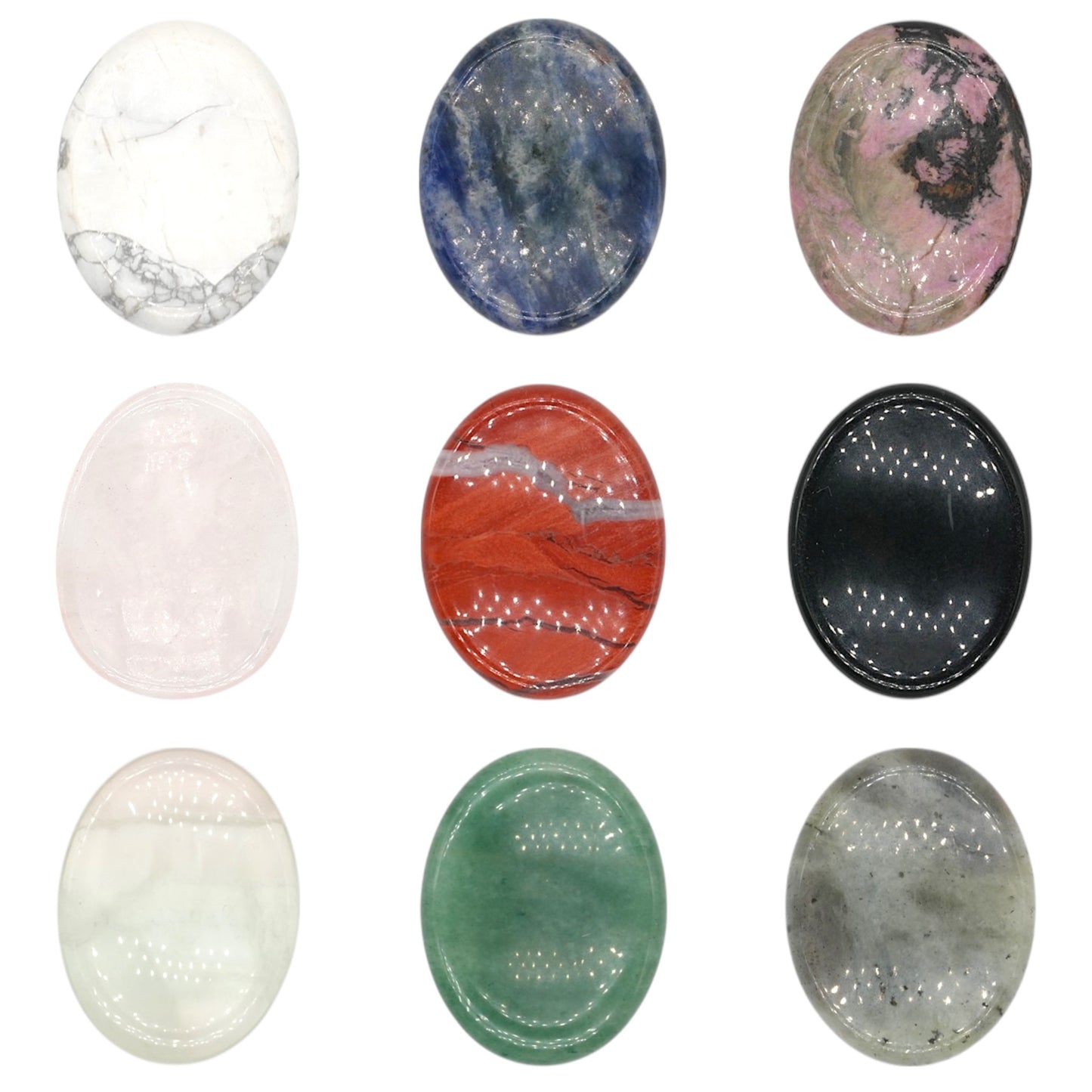 Galet anti stress forme ovale (17 pierres disponible)
