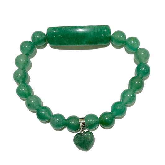 Bracelet aventurine A cœur