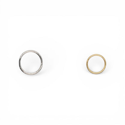 100 stainless steel open jump rings, thick, silver-plated