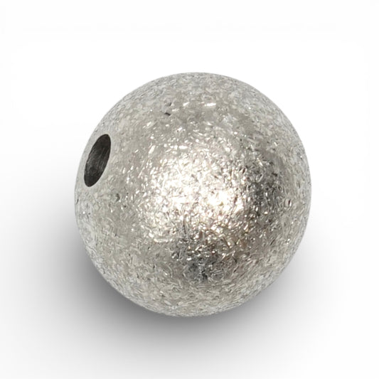 Round crimp covers, silver glittery — 2.5 mm hole – for cord jewelry