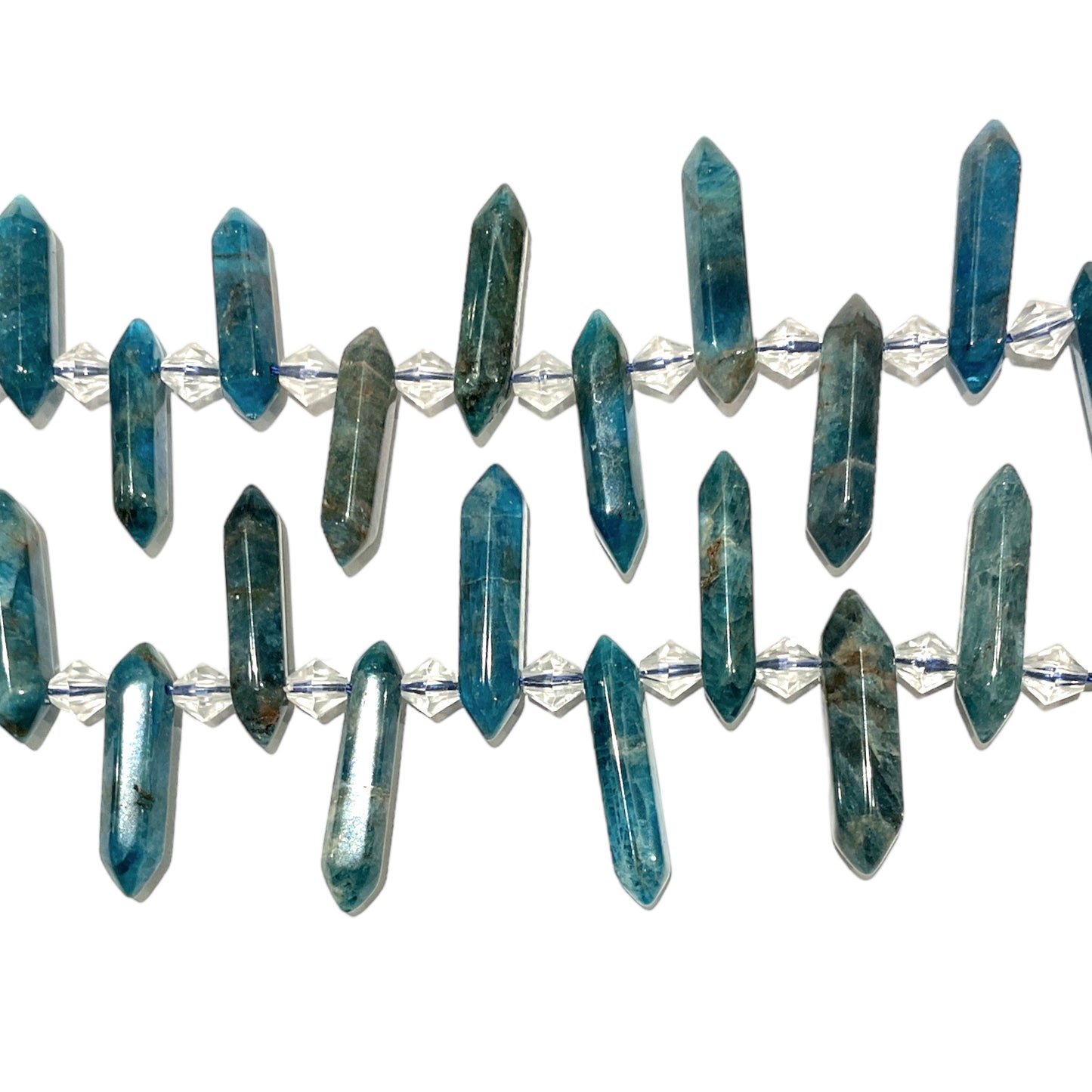 Fil pendentifs pointe Apatite bleue