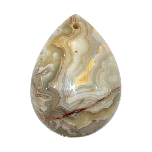 Pendentif Agate crazy forme goutte percé devant