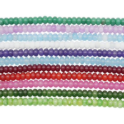 Fil de perle rondelles Jade teinté 5x8 mm (23 coloris disponible)