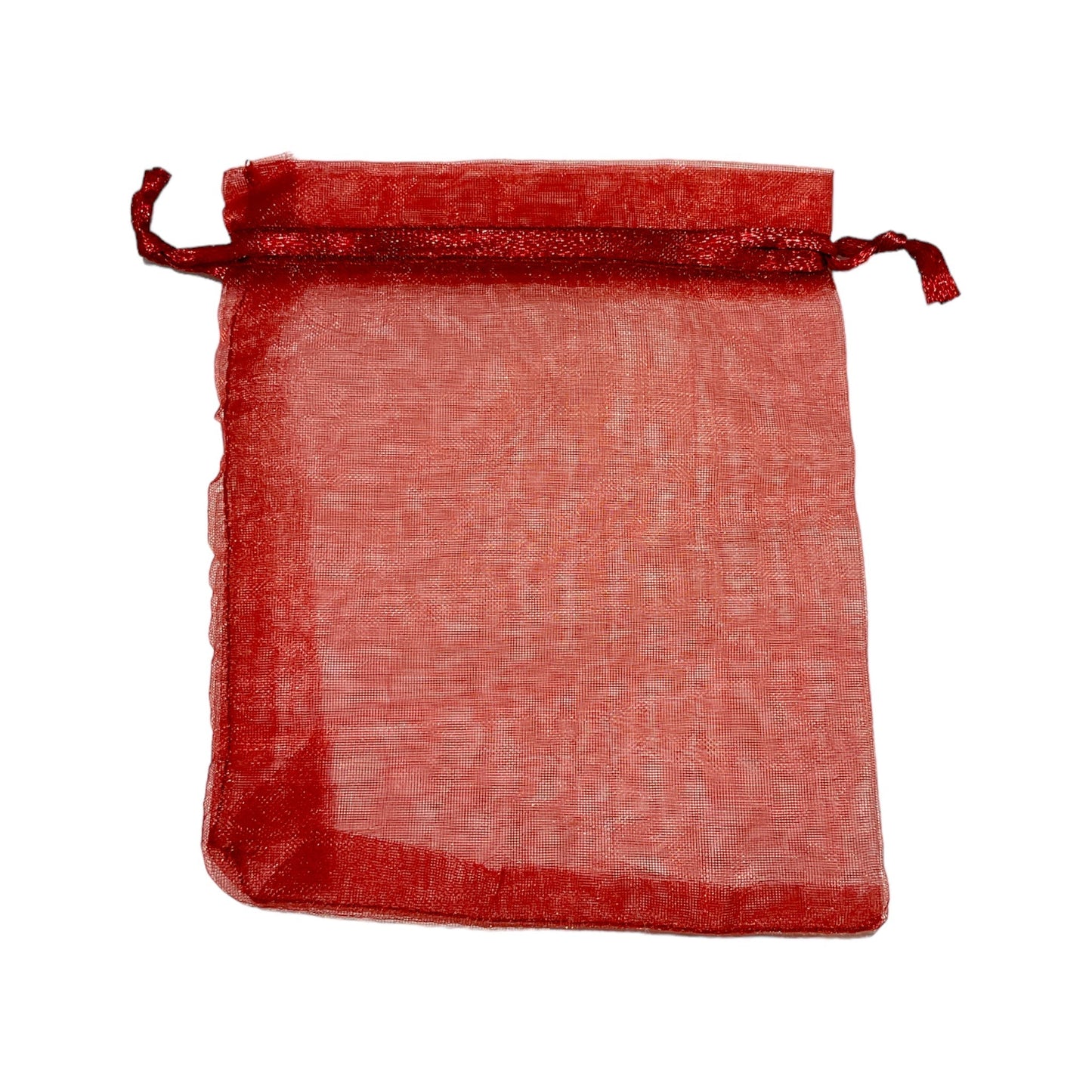 100 pochon organza rouge bordeaux 10 x 12 cm