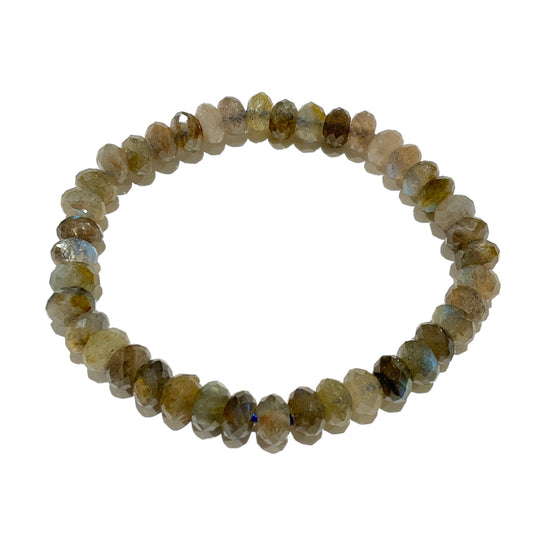 Bracelet labradorite rondelle AA Facetté