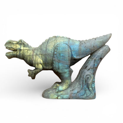 Figurine T-Rex en Labradorite AA+ 14x7.5 cm (modèle unique nº44)