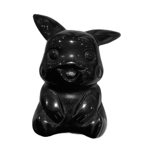 Figurine Pikachu en Obsidienne noire