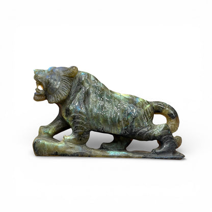 Figurine Tigre en Labradorite AA+ 11x4.5 cm (modèle unique nº45)