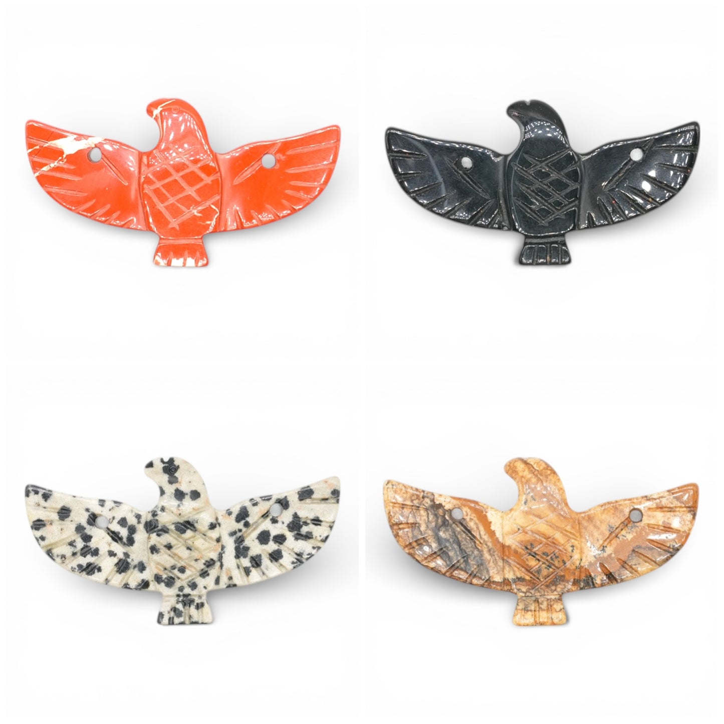 Pendentif connecteur aigle (9 pierres différentes)