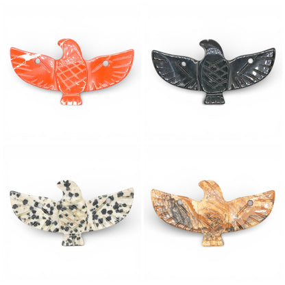 Pendentif connecteur aigle (9 pierres différentes)