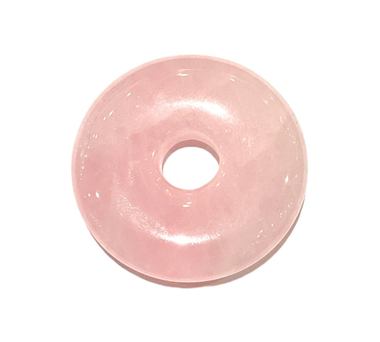 Pendentif Donut en Quartz rose