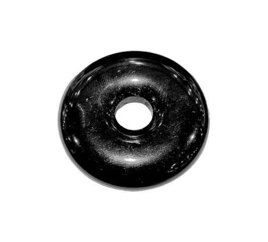 Pendentif Donut en Obsidienne noire