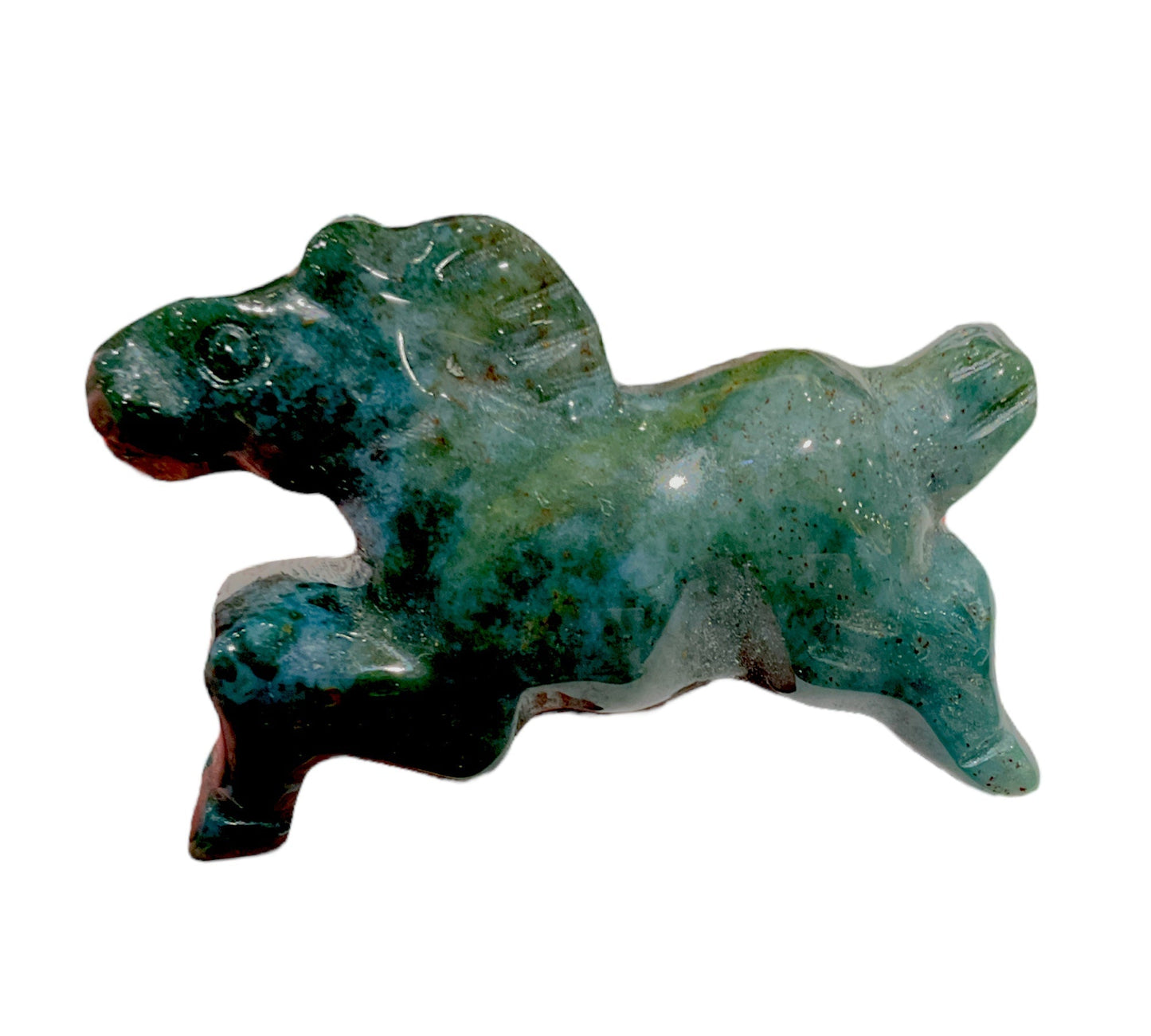 Figurine Cheval en Agate mousse