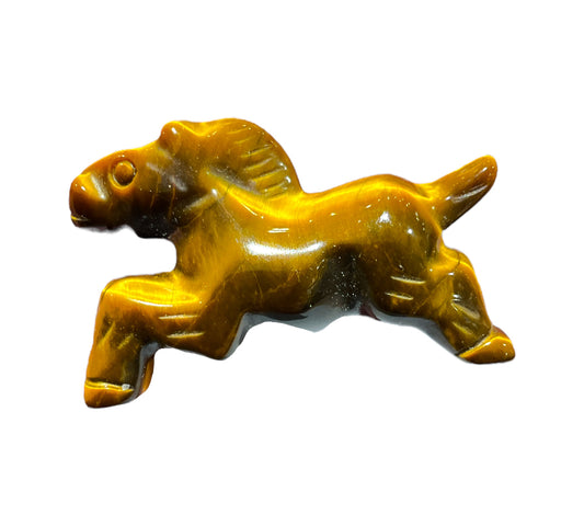 Figurine Cheval en Oeil de tigre