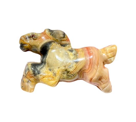 Statue de cheval en Agate crazy