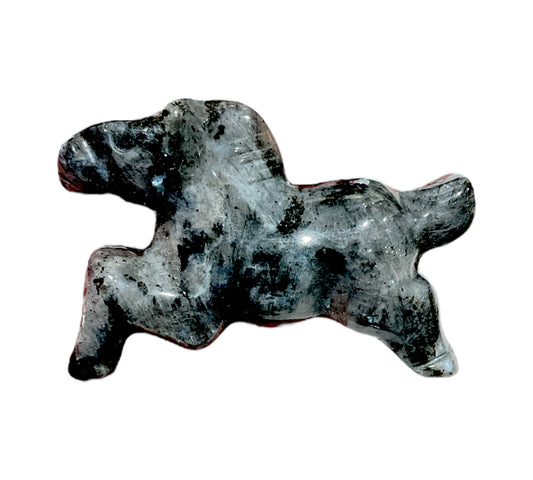 Figurine Cheval en Larvikite