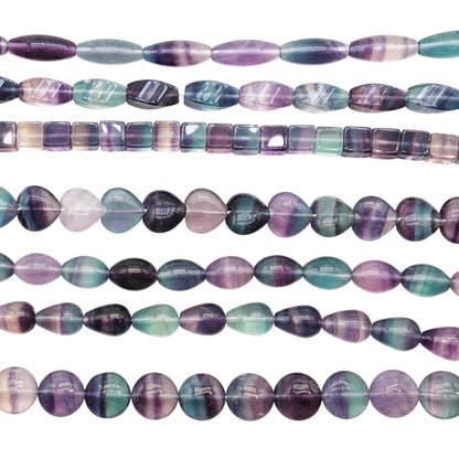 Fil de perle forme libre Fluorine multicolore AA (référence 154 à 160)