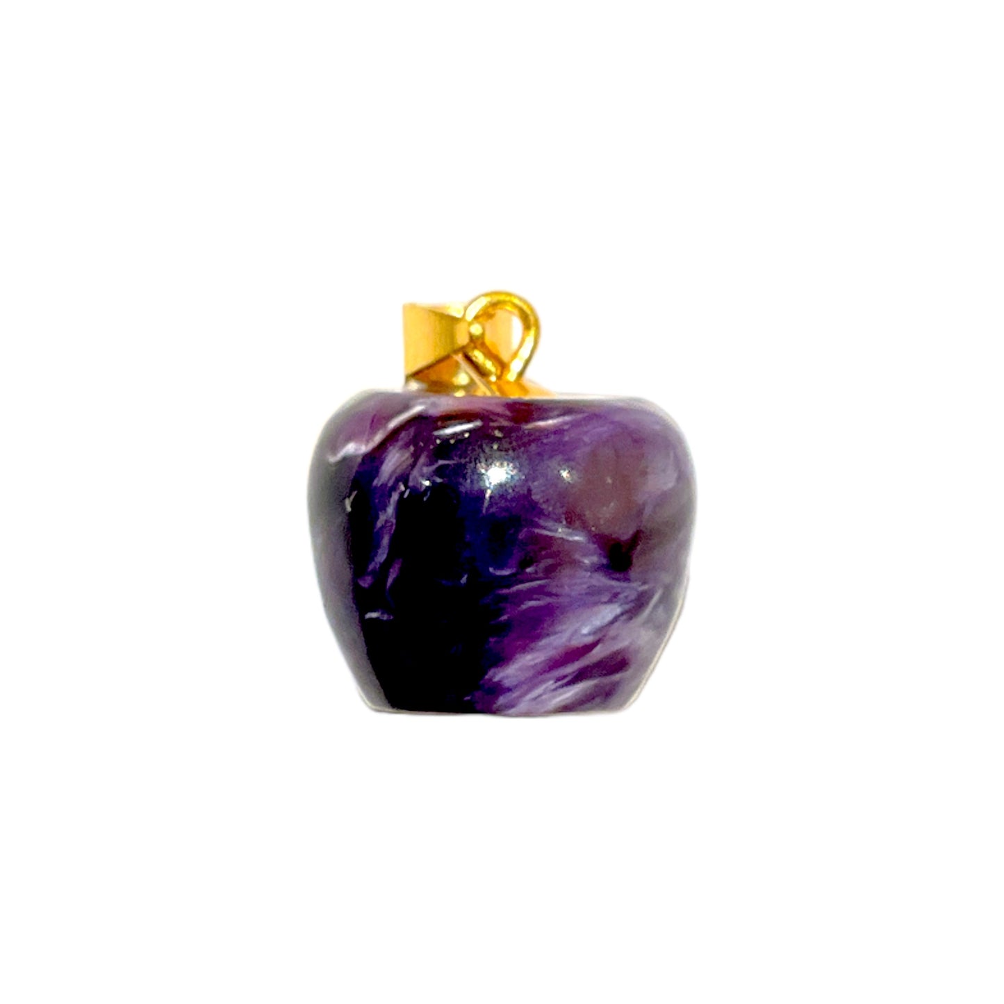 Pendentif Charoite en forme de pomme