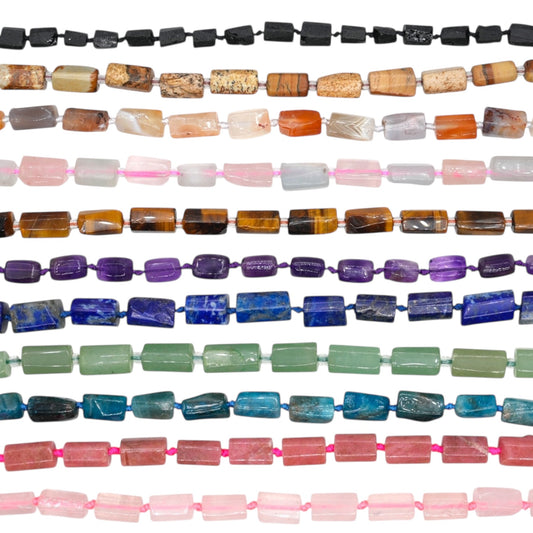 Fil de perle forme cylindrique 8x12 mm (35 pierres disponible)