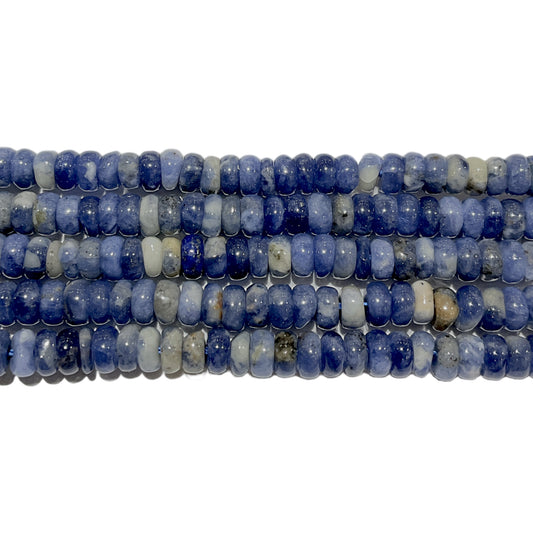 Fil de perle rondelle Sodalite 2 x 4 mm