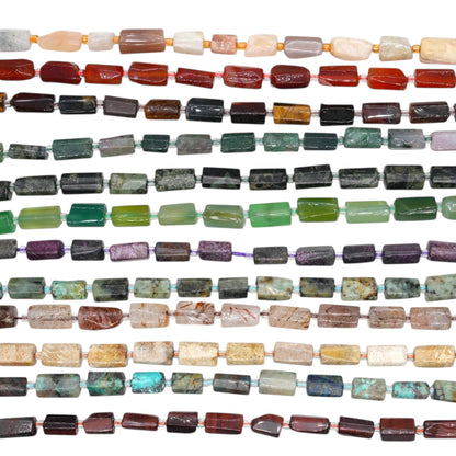 Fil de perle forme cylindrique 8x12 mm (35 pierres disponible)