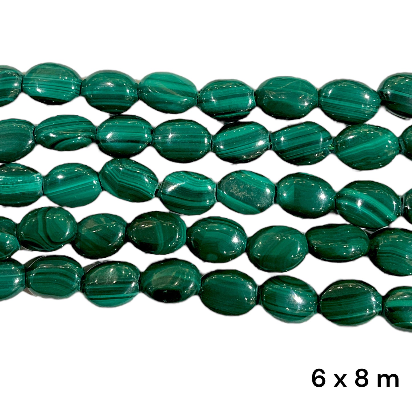 Fil Malachite ovale multi variante