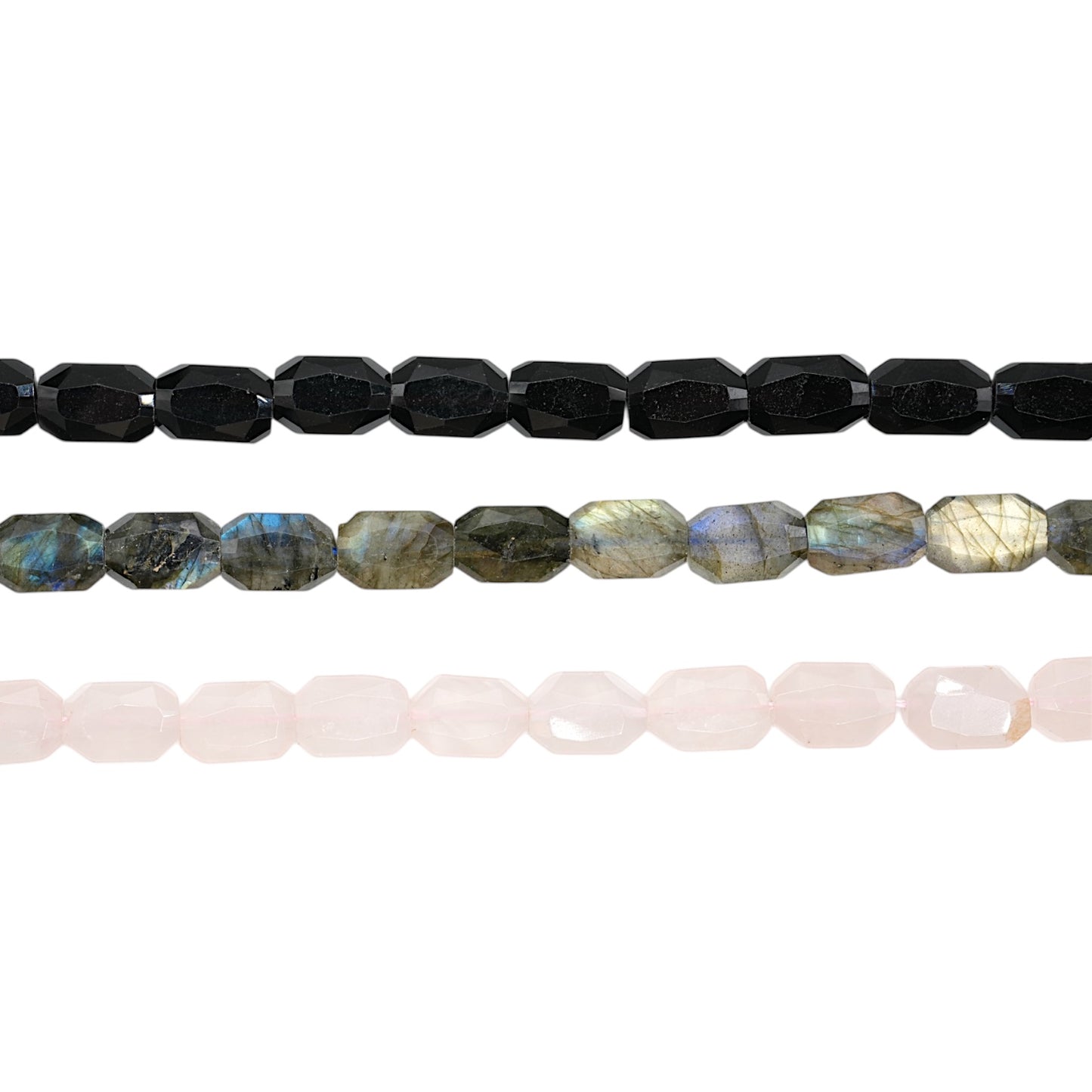 Fil de perle rectangulaire facetté plat 9x13 mm (3 pierres disponible)