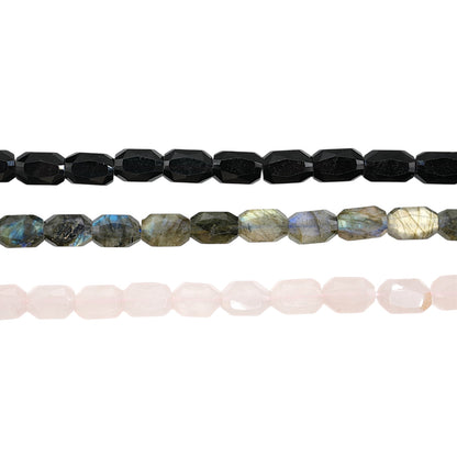 Fil de perle rectangulaire facetté plat 9x13 mm (3 pierres disponible)