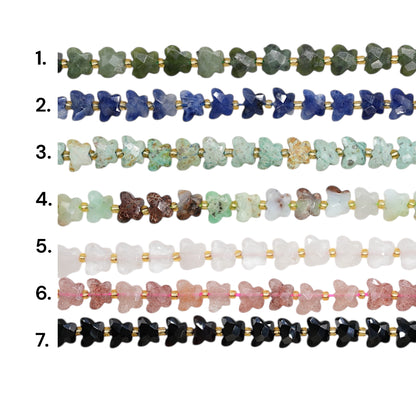 Fil de perle forme papillon 8x10 (7 pierres disponible)