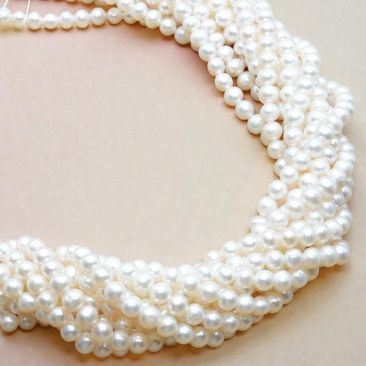 Fil de perle d’eau douce 5-5.5 mm grade AAA nº4