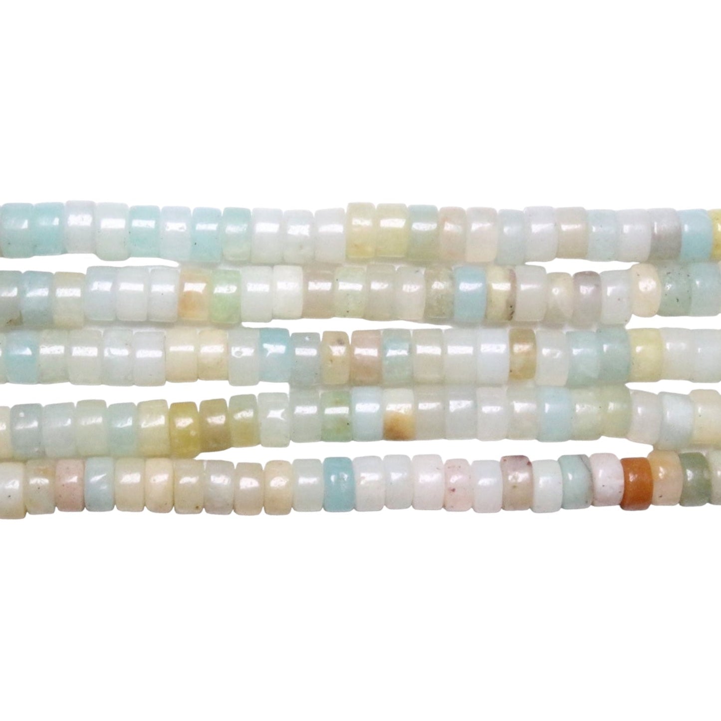 Fil de perle Heishi en Amazonite de Chine