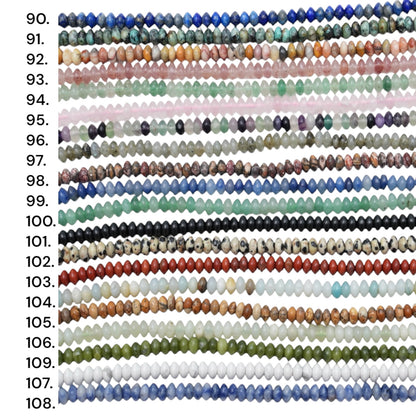 Fil de perle en rondelle grade A 3x6 mm (20 pierres disponible)