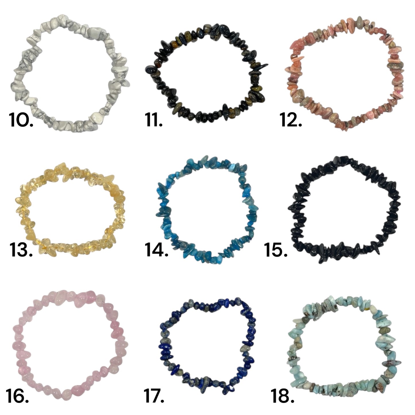 Bracelet baroque (42 pierres naturelles disponible)