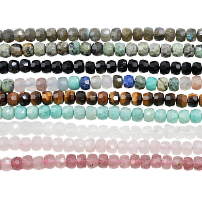 Fil de perle rondelles facetté 5x8 mm (9 coloris disponible)