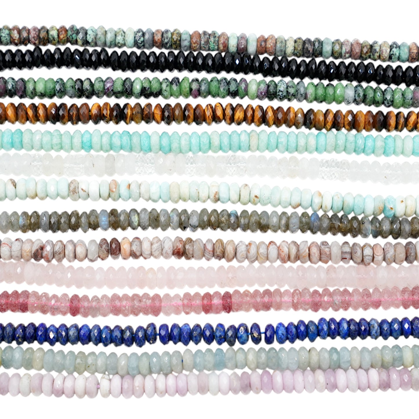 Fil de perle rondelles facetté 8x3 mm (14 coloris disponible)