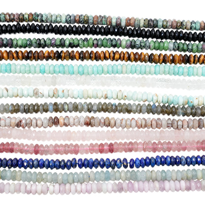 Fil de perle rondelles facetté 8x3 mm (14 coloris disponible)