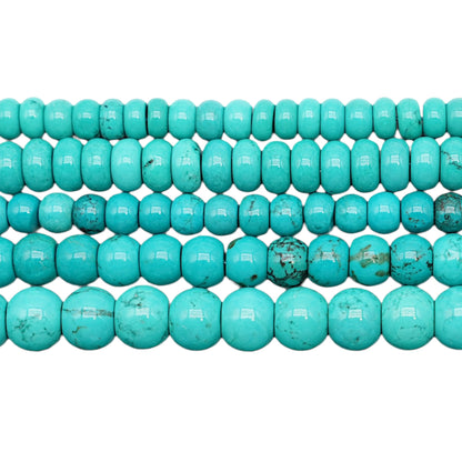 Round turquoise Chinese disc bead