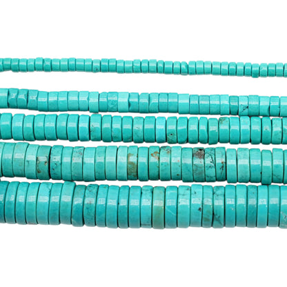 Fil de perles rondelles Heishi en Turquoise de Chine