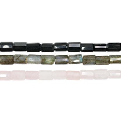 Fil de perle en cylindre facetté 7x10 mm (3 pierres disponible)